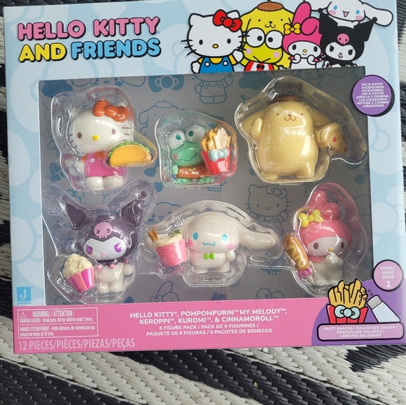 Salty Snacks Hello Kitty and Friends 6 Figurine Set - Brand New Collectors - Picture 3 of 10